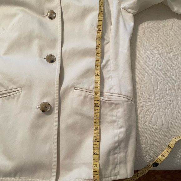 Brooks Brothers Cotton Blazer Jacket Coat Front Pockets Button Front Cream 4 - Picture 12 of 13